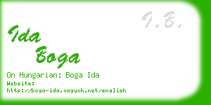 ida boga business card